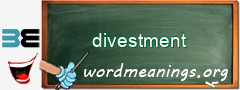 WordMeaning blackboard for divestment